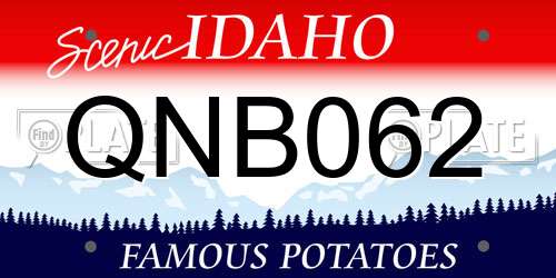 QNB062 Idaho License Plate