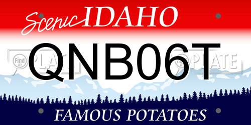 QNB06T Idaho License Plate
