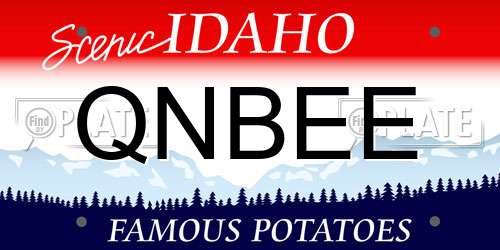 QNBEE Idaho License Plate