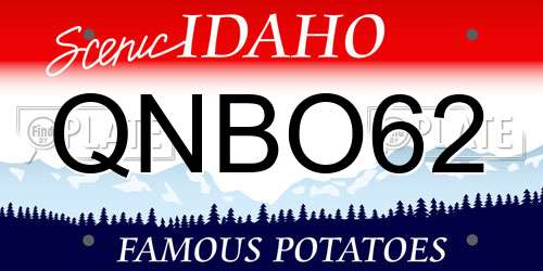 QNBO62 Idaho License Plate