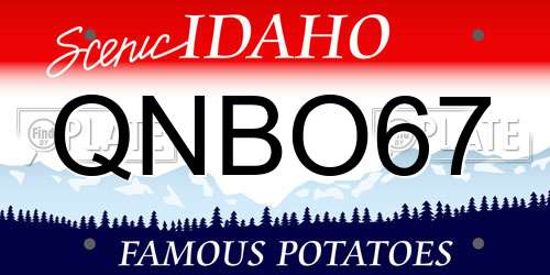 QNBO67 Idaho License Plate