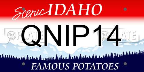 QNIP14 Idaho License Plate