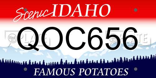 QOC656 Idaho License Plate