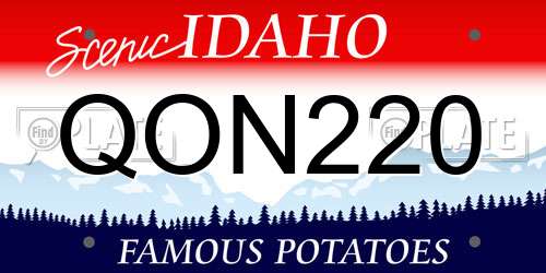 QON220 Idaho License Plate