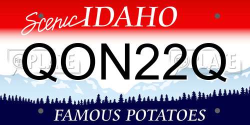 QON22Q Idaho License Plate