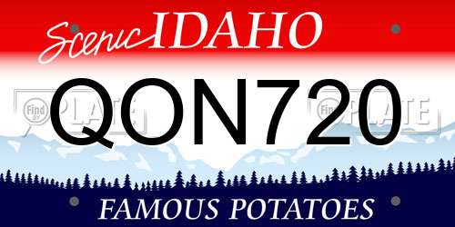 QON720 Idaho License Plate