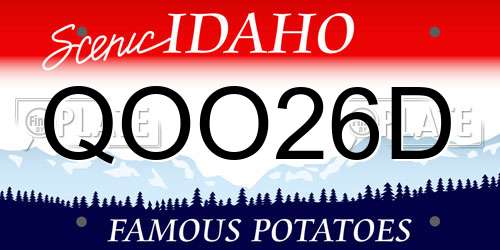 QOO26D Idaho License Plate