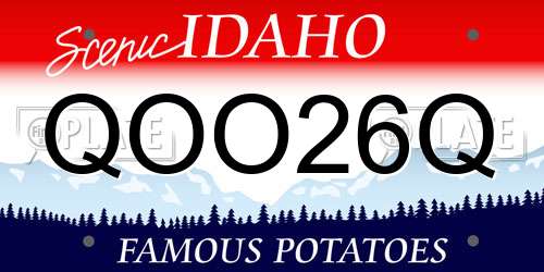 QOO26Q Idaho License Plate