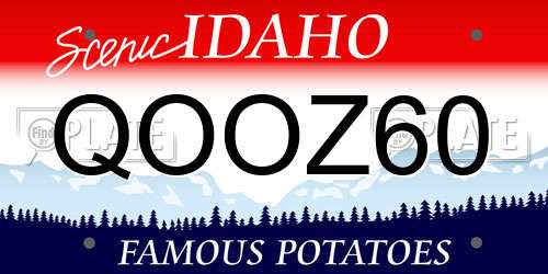 QOOZ60 Idaho License Plate