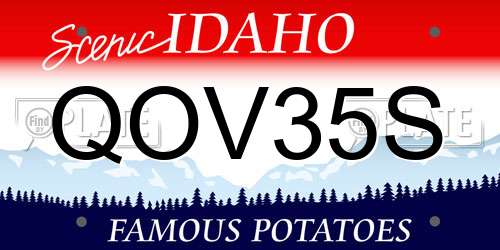 QOV35S Idaho License Plate