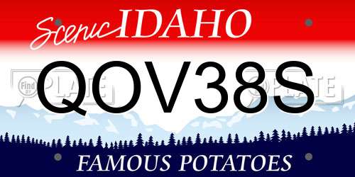 QOV38S Idaho License Plate