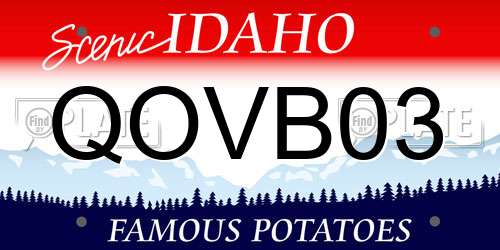 QOVB03 Idaho License Plate