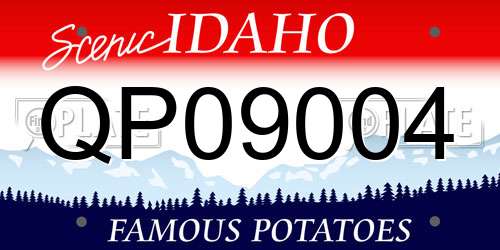 QP09004 Idaho License Plate