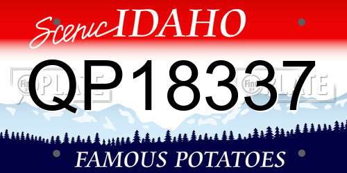 QP18337 Idaho License Plate