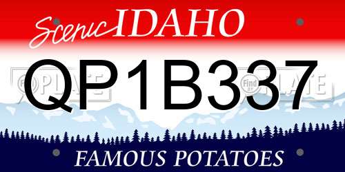 QP1B337 Idaho License Plate
