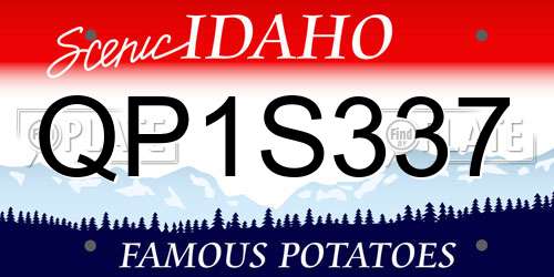 QP1S337 Idaho License Plate
