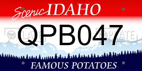 QPB047 Idaho License Plate