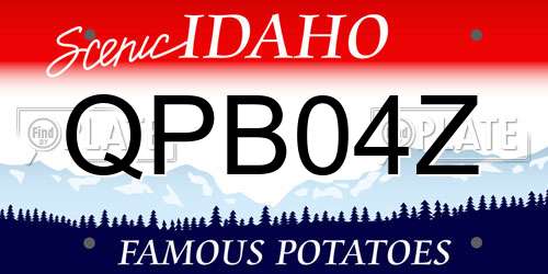 QPB04Z Idaho License Plate
