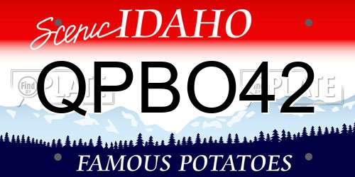 QPBO42 Idaho License Plate