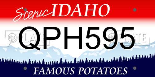 QPH595 Idaho License Plate