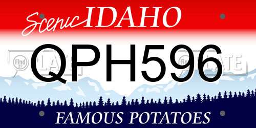 QPH596 Idaho License Plate