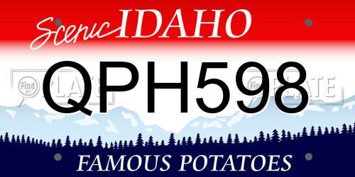 QPH598 Idaho License Plate