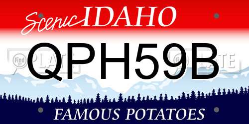 QPH59B Idaho License Plate