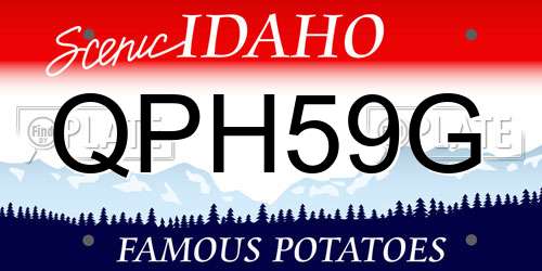 QPH59G Idaho License Plate