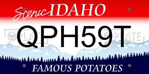 QPH59T Idaho License Plate
