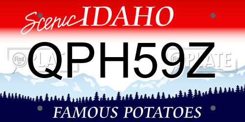 QPH59Z Idaho License Plate