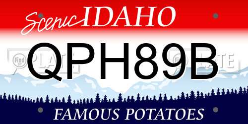 QPH89B Idaho License Plate