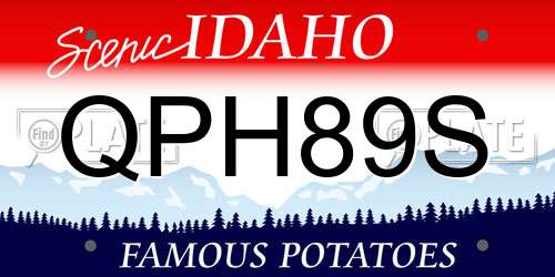 QPH89S Idaho License Plate