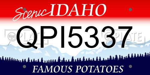 QPI5337 Idaho License Plate