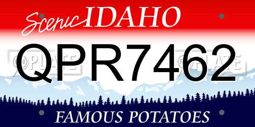 QPR7462 Idaho License Plate