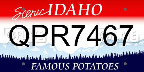 QPR7467 Idaho License Plate