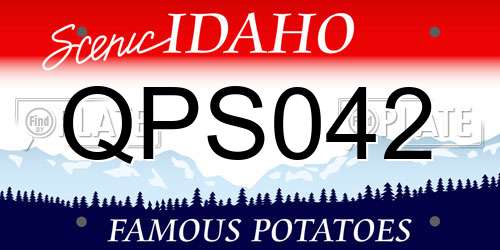 QPS042 Idaho License Plate