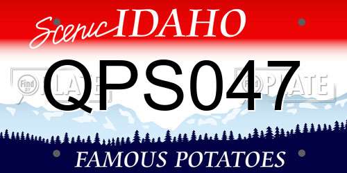 QPS047 Idaho License Plate