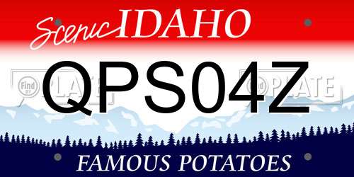 QPS04Z Idaho License Plate