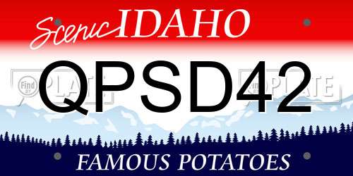 QPSD42 Idaho License Plate