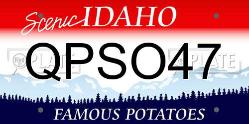 QPSO47 Idaho License Plate
