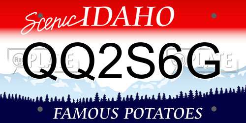 QQ2S6G Idaho License Plate