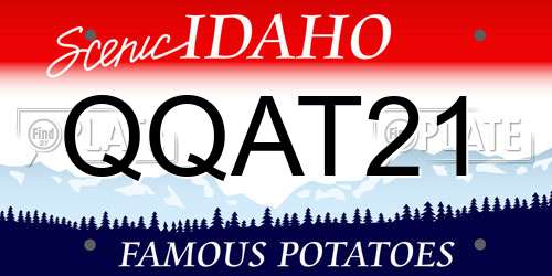 QQAT21 Idaho License Plate
