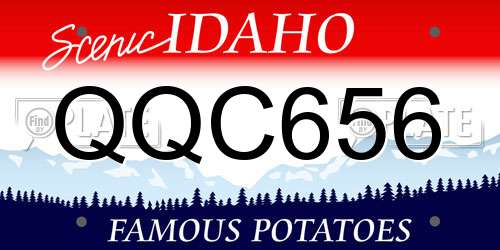 QQC656 Idaho License Plate