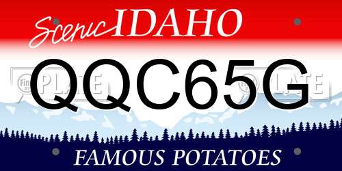 QQC65G Idaho License Plate