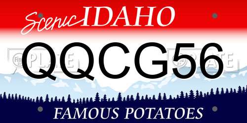 QQCG56 Idaho License Plate