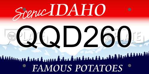 QQD260 Idaho License Plate