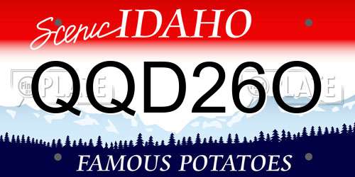 QQD26O Idaho License Plate