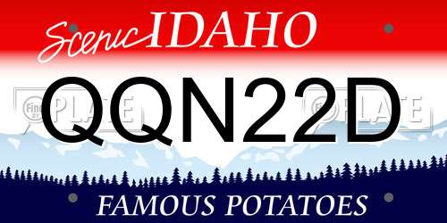 QQN22D Idaho License Plate