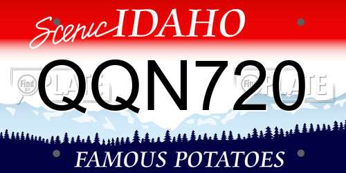 QQN720 Idaho License Plate