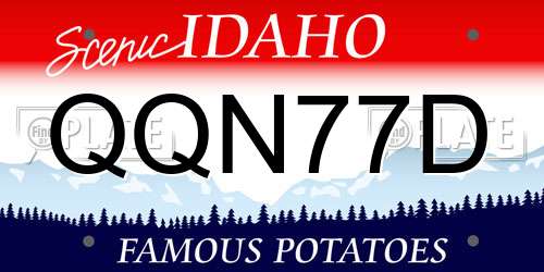 QQN77D Idaho License Plate
